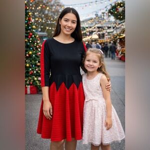 NWOT/AMOSS Black & Red Dress – Bold & Chic, Size S Zip on the side ❤️🖤